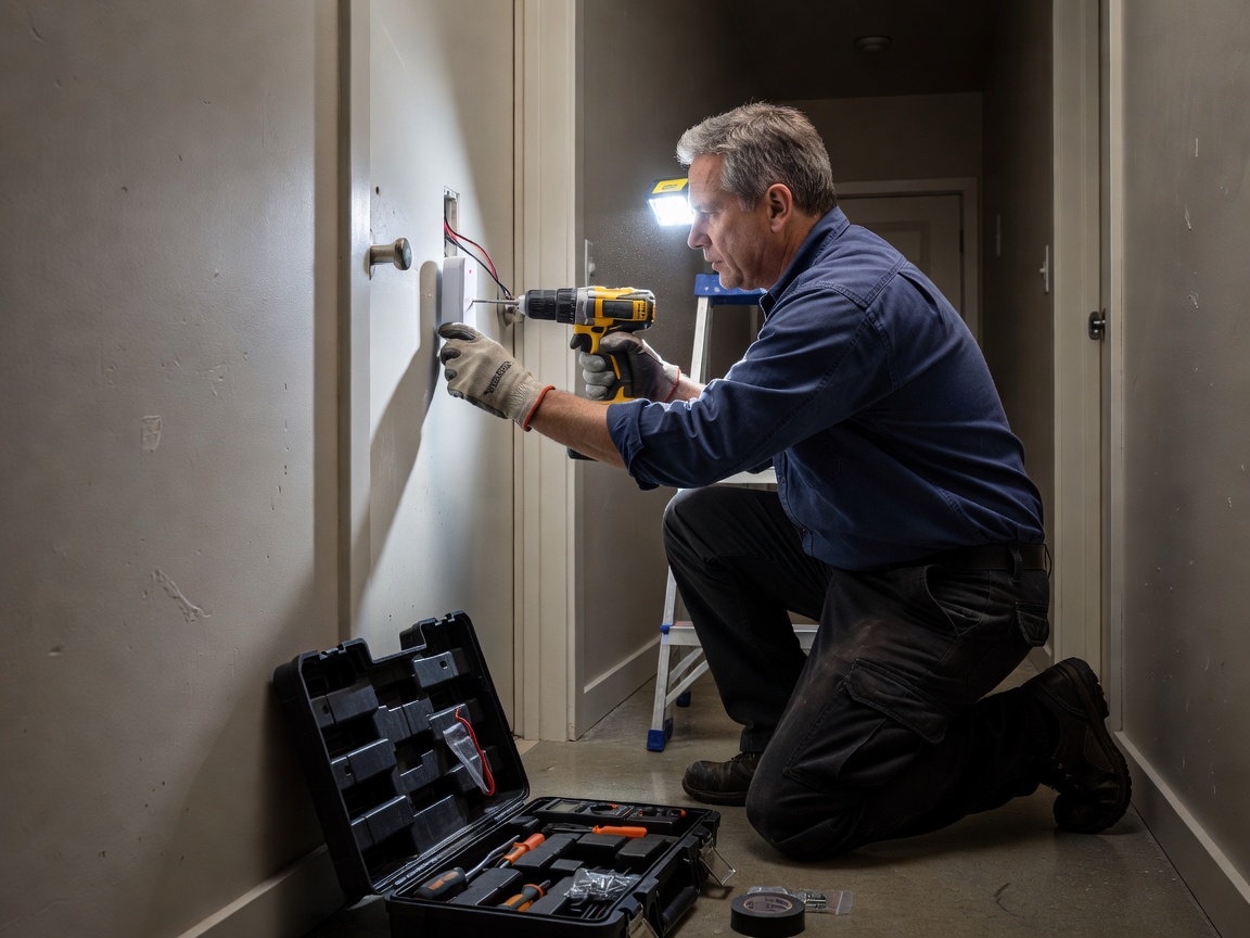Side entry passage alarm sensor install